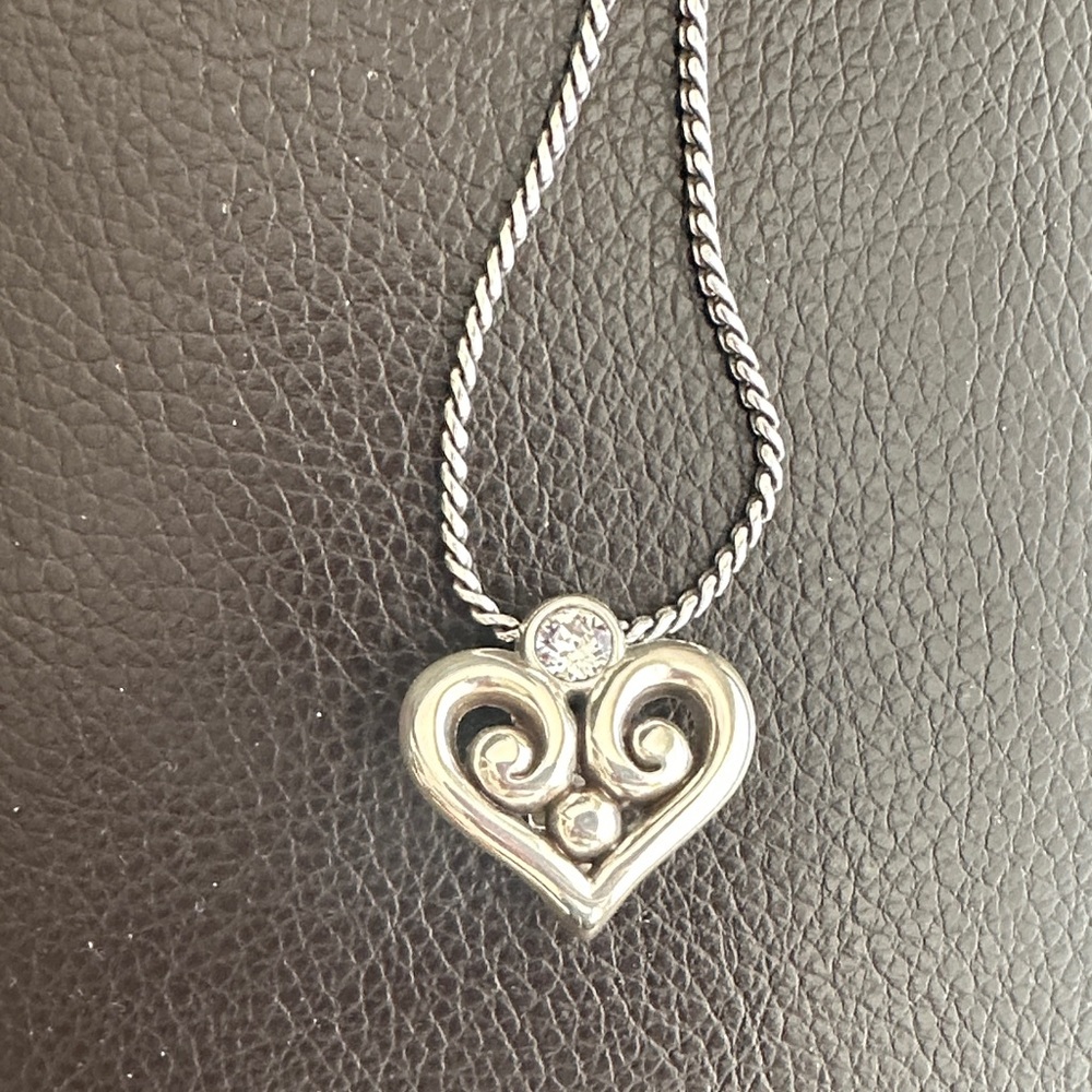 Brighton Alcazar Heart badge clip/necklace